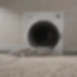 Dryer vent with lint buildup