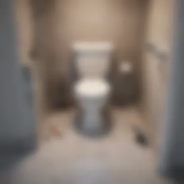 Diagram showing plumbing layout connecting toilet and bathtub