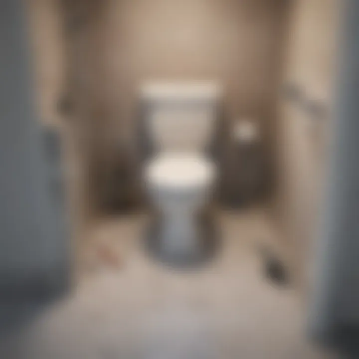 Diagram showing plumbing layout connecting toilet and bathtub