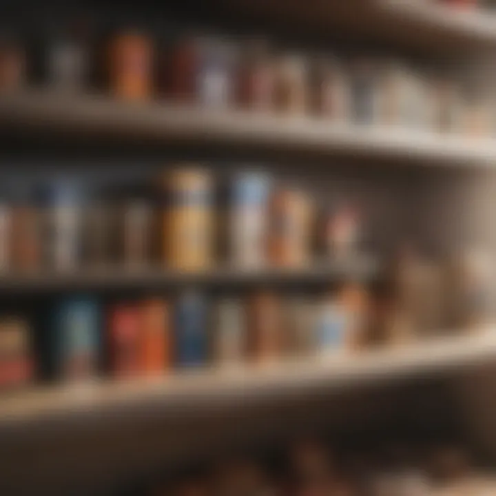 Detailed view of a dust-free shelf with neatly arranged items after deep cleaning.