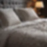 Elegant duvet set showcasing intricate patterns and textures