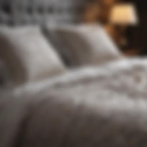 Elegant duvet set showcasing intricate patterns and textures