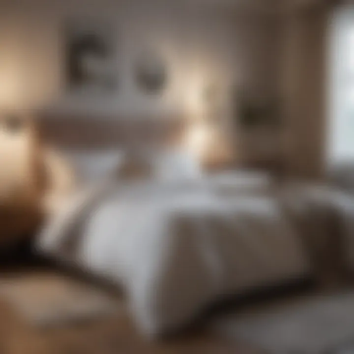 Luxurious bedroom featuring a beautifully styled duvet set