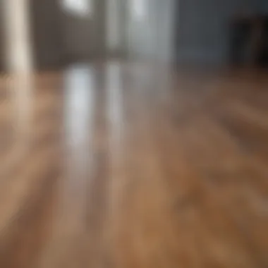 A pristine laminate floor reflecting light