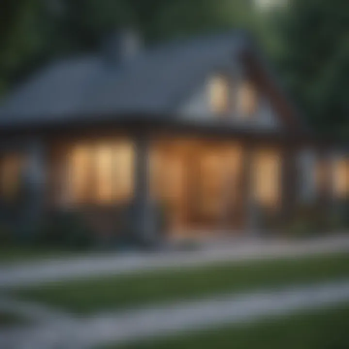 Illustration of different home types with measurement indicators