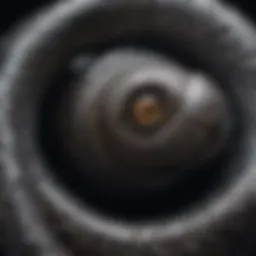 Close-up of a metal plumbing snake highlighting its spiral design