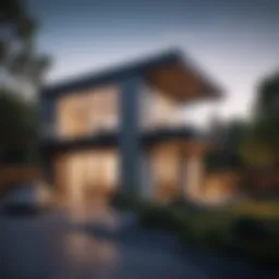 Stylish one-person house exterior showcasing modern architecture