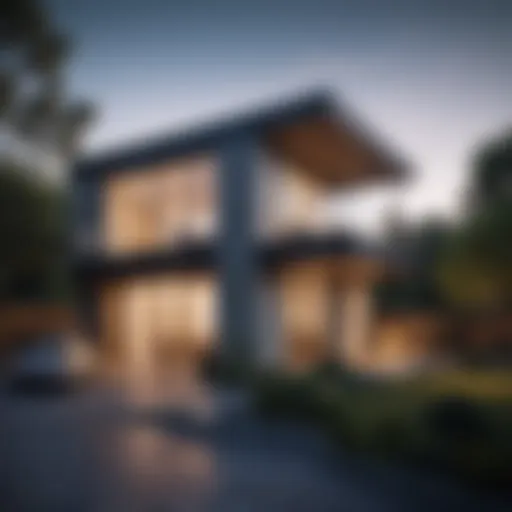 Stylish one-person house exterior showcasing modern architecture