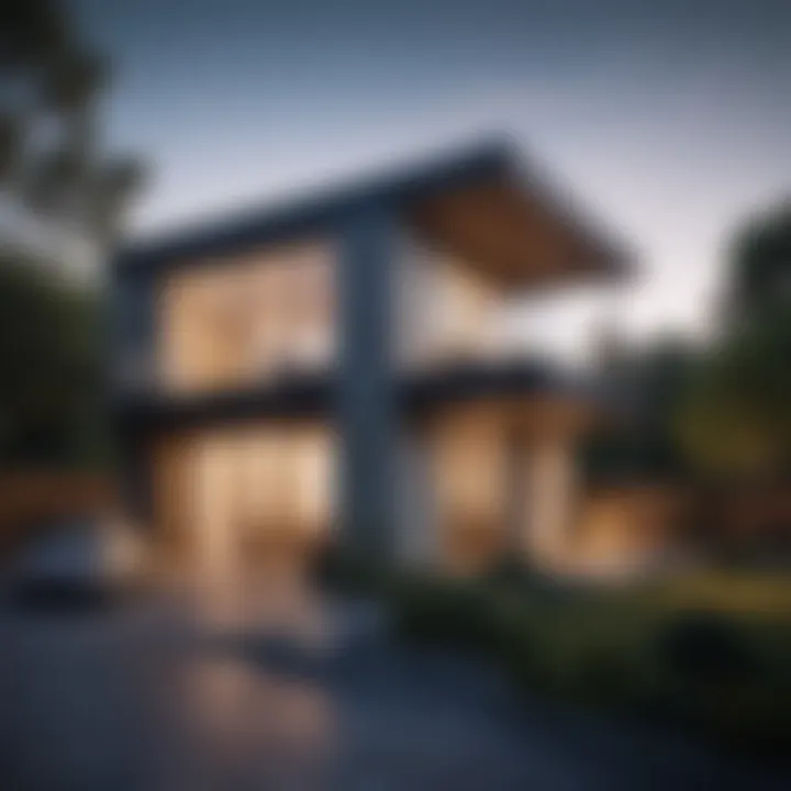 Stylish one-person house exterior showcasing modern architecture