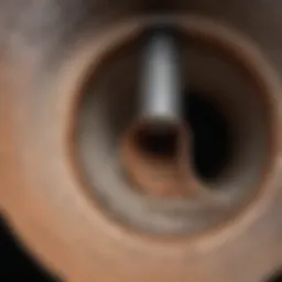 Cross-section of U drain pipe showcasing material and design