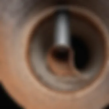 Cross-section of U drain pipe showcasing material and design