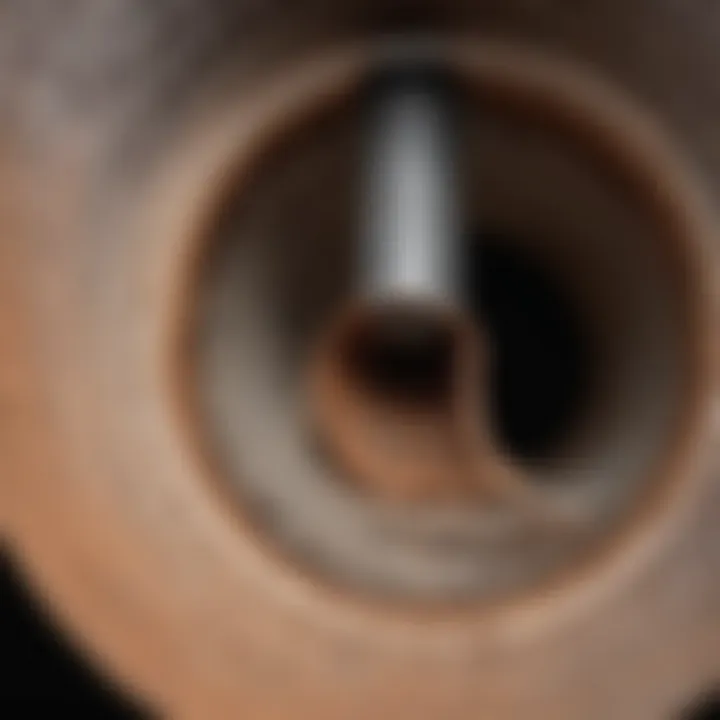 Cross-section of U drain pipe showcasing material and design