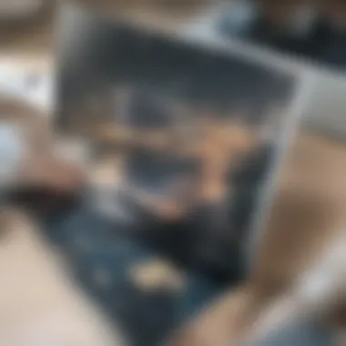 A person setting up utility services on a laptop