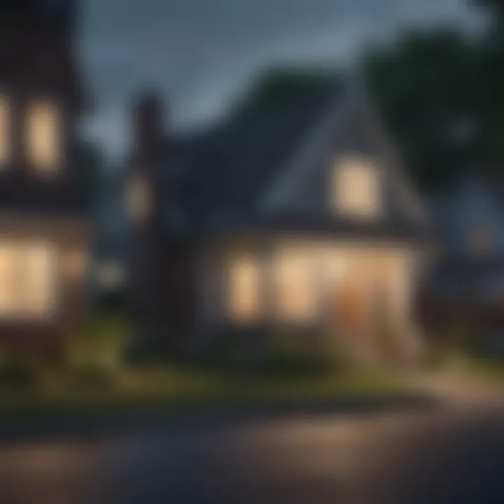 A neighborhood view highlighting suitable rental properties