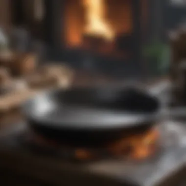 The Reward of Proper Cast Iron Maintenance A well-seasoned cast iron pan after thorough cleaning, ready for use